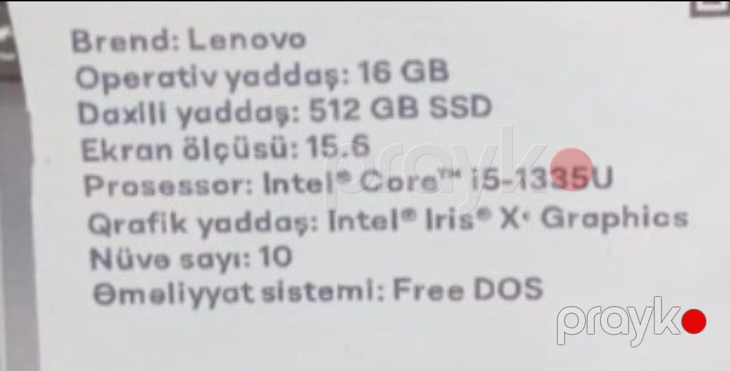 İşlənmiş Lenovo 15.6 Intel Core i5, 512 GB — Lenovo, Bakı (3)