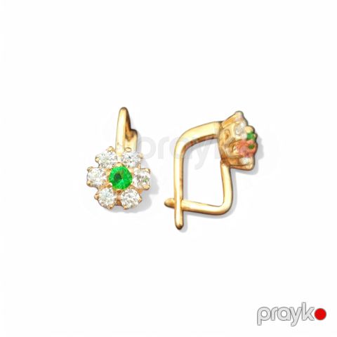 Sırğa uşaqlar üçün Trendgold_698, qızıl 585 əyar VJ252511 — Bakı