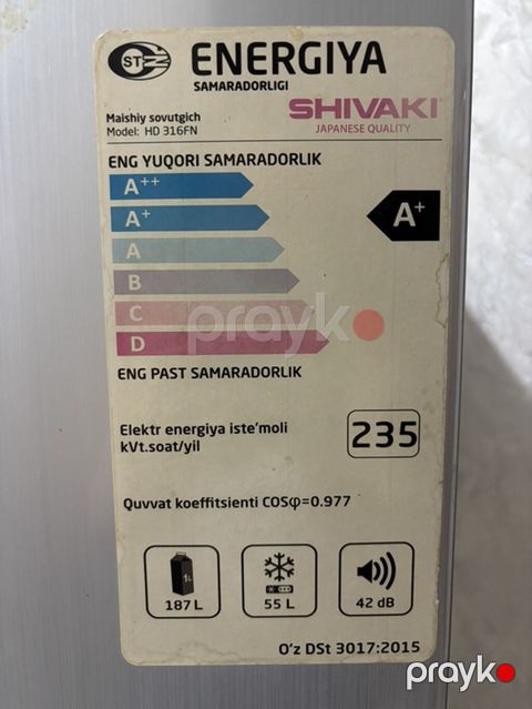 Shıvakı soyuducu-dondurucu Model: HD 316FN Enerji sinfi: A+ İllik — Bakı