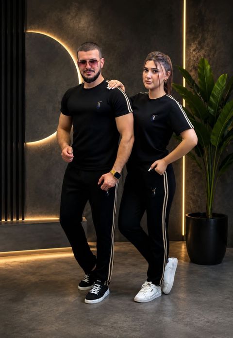 Kişilər üçün idman kostyumu 2379017, qara, pambıq, ölçü M — Bakı