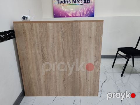 Laminatdan hazırlanmış resepsiyon/registrasiya masası. - Təbii ağac — Bakı