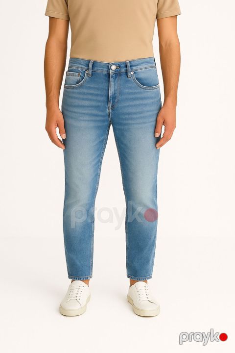 Kişilər üçün düz cins VB-0300, pambıq, göy, ölçü 30 — Bakı
