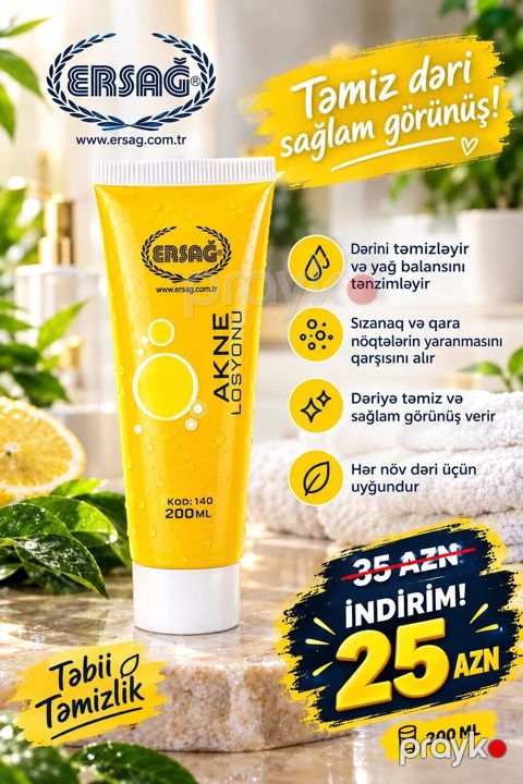 Üz üçün losyon, Bütün dəri növləri üçün, 200 ml, Yeni, Ünvandan götürmə, Ödənişli çatdırılma — Sumqayıt