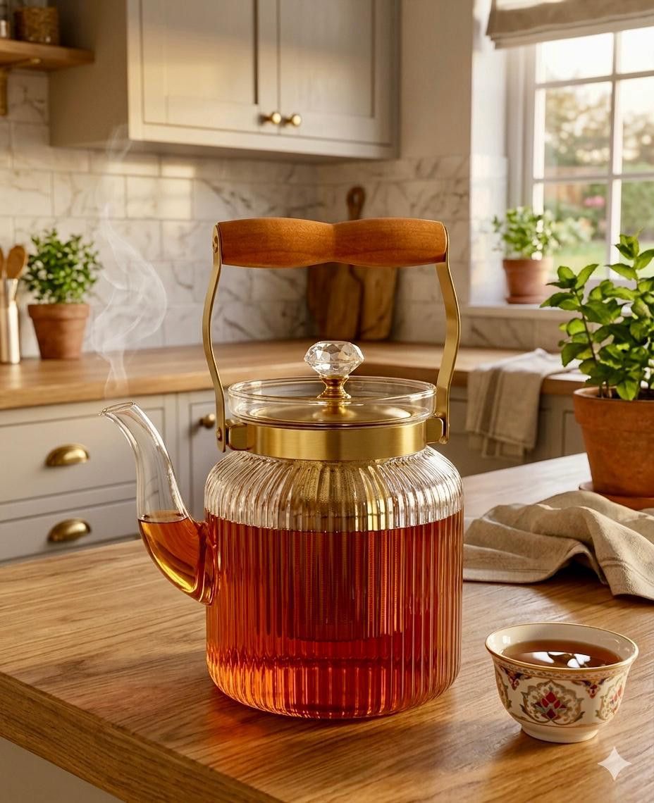 Dəm çaydanı NT02 şüşə, 1200 ml — Mallar, Bakı