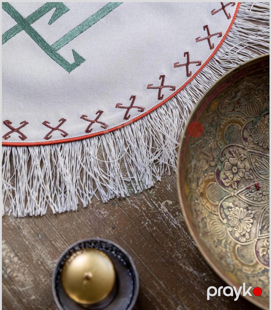 Süfrə-xalça Noor Textile Qarabağ atları, tekstil, bej, 80 sm — Mallar, Bakı (3)