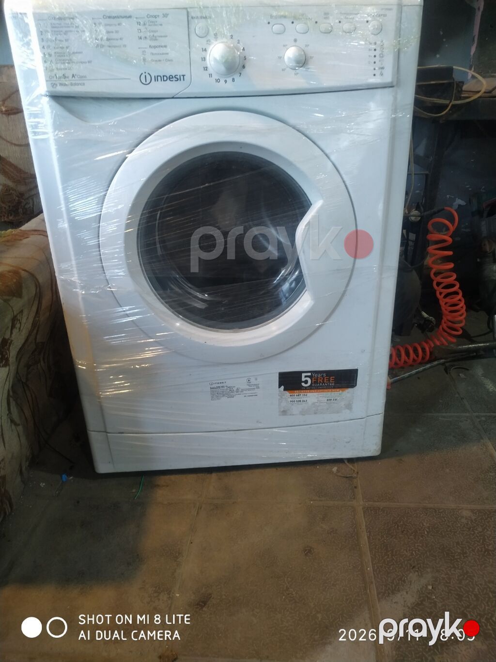 Indesit önyükləməli paltaryuyan maşın - Brend/model: Indesit (ön — Çamaşır maşınları, Bərdə (2)