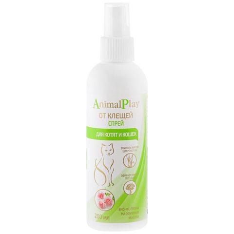 Sprey Animal Play pişiklər və pişik balaları üçün, birə və gənə əleyhinə, 200 ml — Bakı