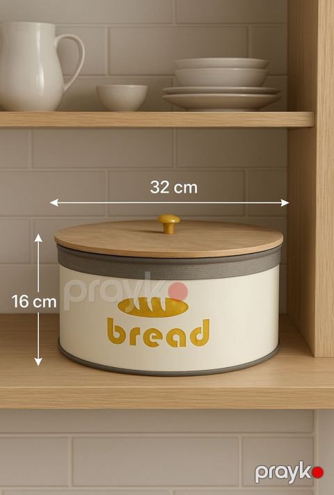 Çörək qabı, yumru, 32x16 sm, bej - homestore_vm1753 — Bakı