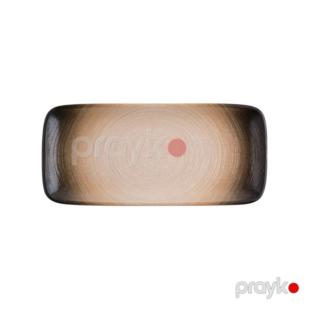 Qab qabı ID-Fine Canyon Quadro Dikdörtgen, farfor, qəhvəyi, 22x10 sm — Mallar, Bakı (2)