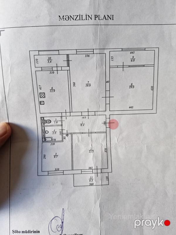 Satılır 4 otaqlı Bina evi menzil (Köhnə tikili), 105 m², Yasamal rayonu — Mənzil, Bakı (12)
