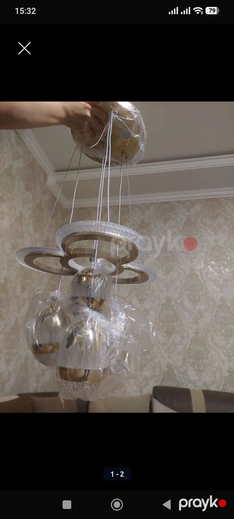 Led Çılçıraq, 4 və daha çox lampa, Şüşə — Masazır