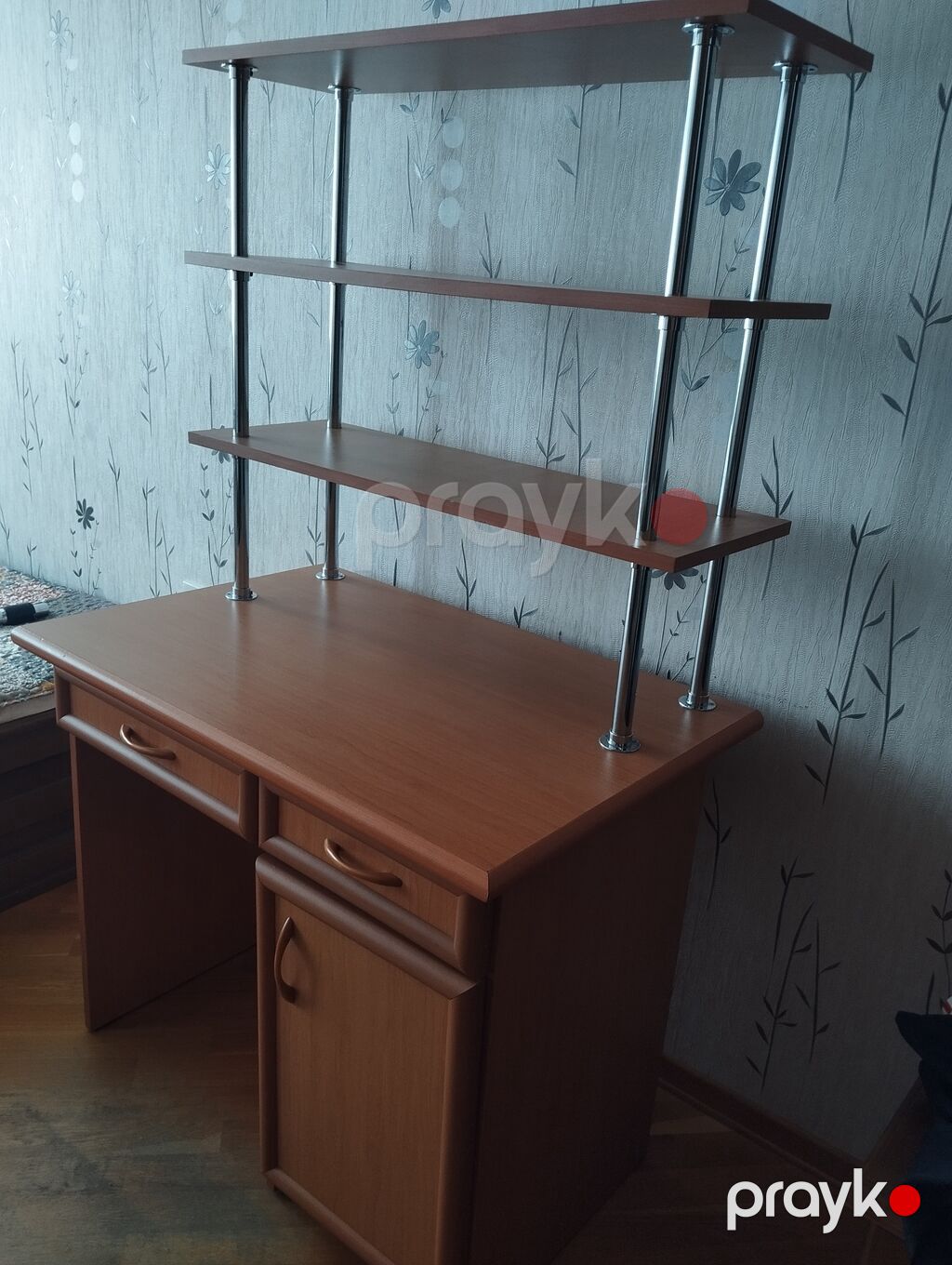Düz masa, Polkalı, Siyirməli, Teksturalı laminat — Kompüter masaları və kresloları, Bakı (4)