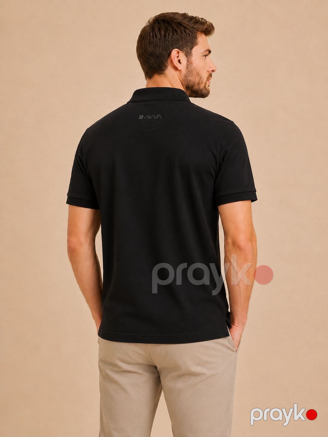 Polo kişilər üçün Q1967, qara, pambıq, ölçü XL — Mallar, Bakı (2)