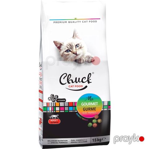 Quru yem Chuck Cat Food Gourmet yetkin pişiklər üçün 15 kq — Bakı