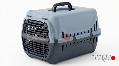 Pişiklər və itlər üçün daşıma çantası, plastik, boz, 31x42 sm — Bakı