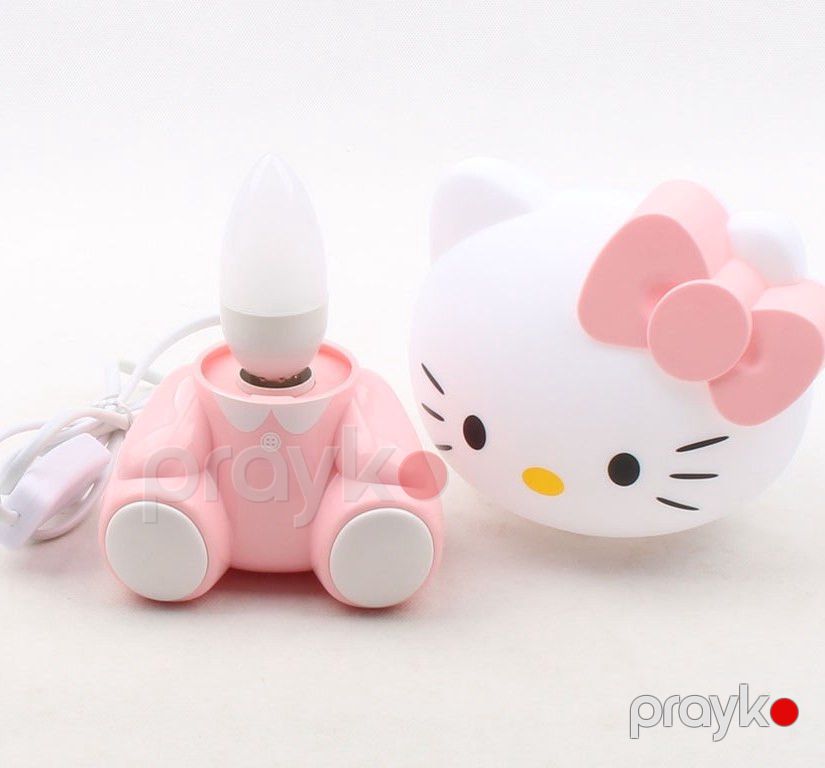 Uşaq lampası Hello Kitty, plastik, çəhrayı/ağ, 20 sm — Mallar, Bakı (3)