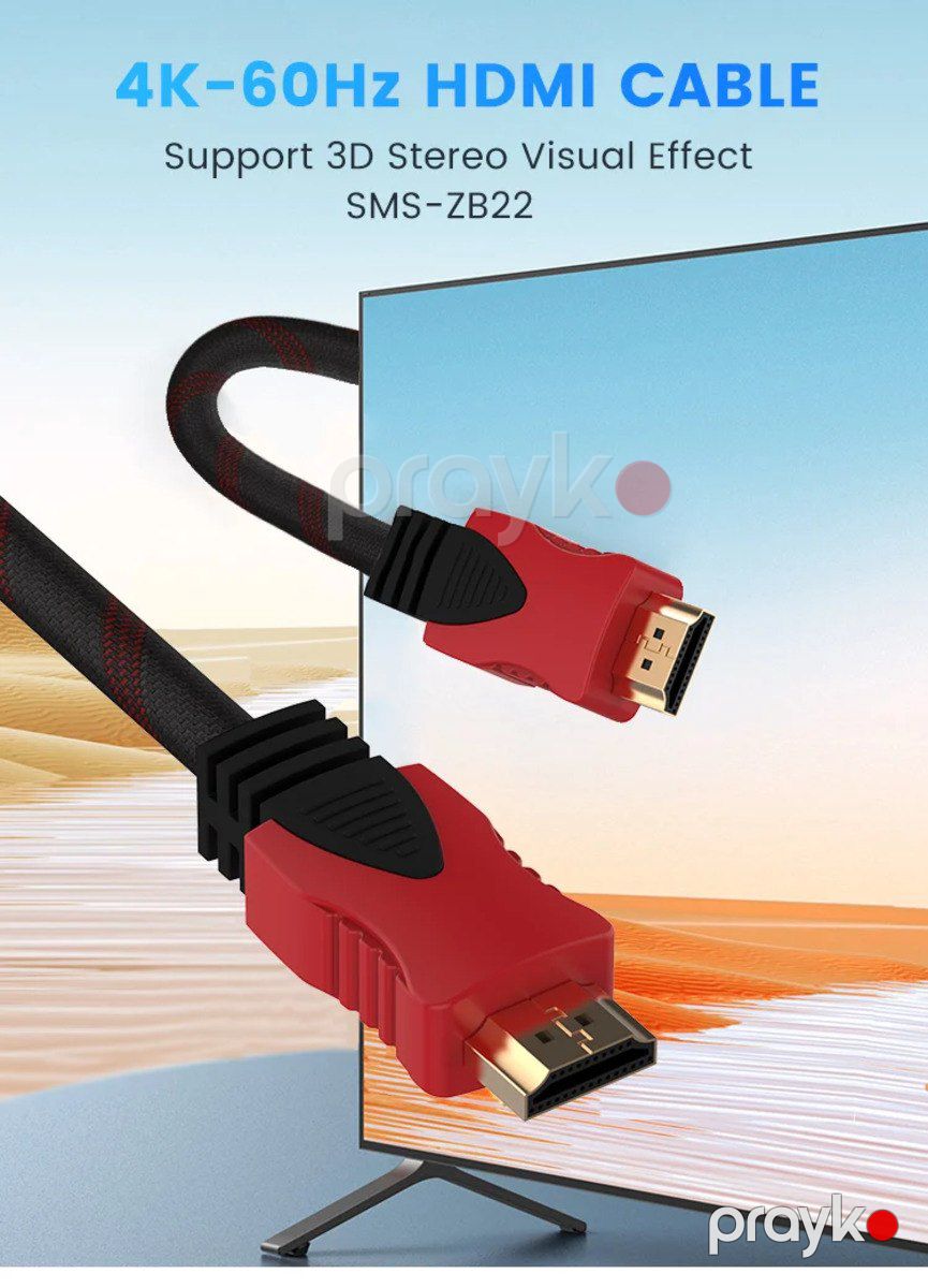 3 Meter HDMI (Male) to HDMI (Male) Cable with 1080p 4K Shielded High Definition Cable Full HD — Periferik cihazlar, Bakı (12)