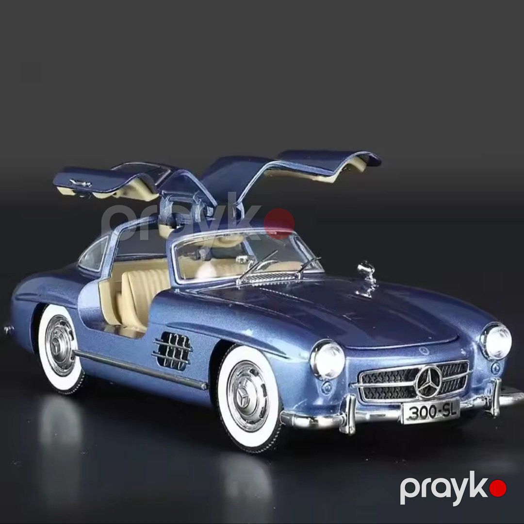 Maşın 1:24 Mercedes Benz 300SL F35-459, mavi, 20x7.5x4.5 sm — Mallar, Bakı (3)