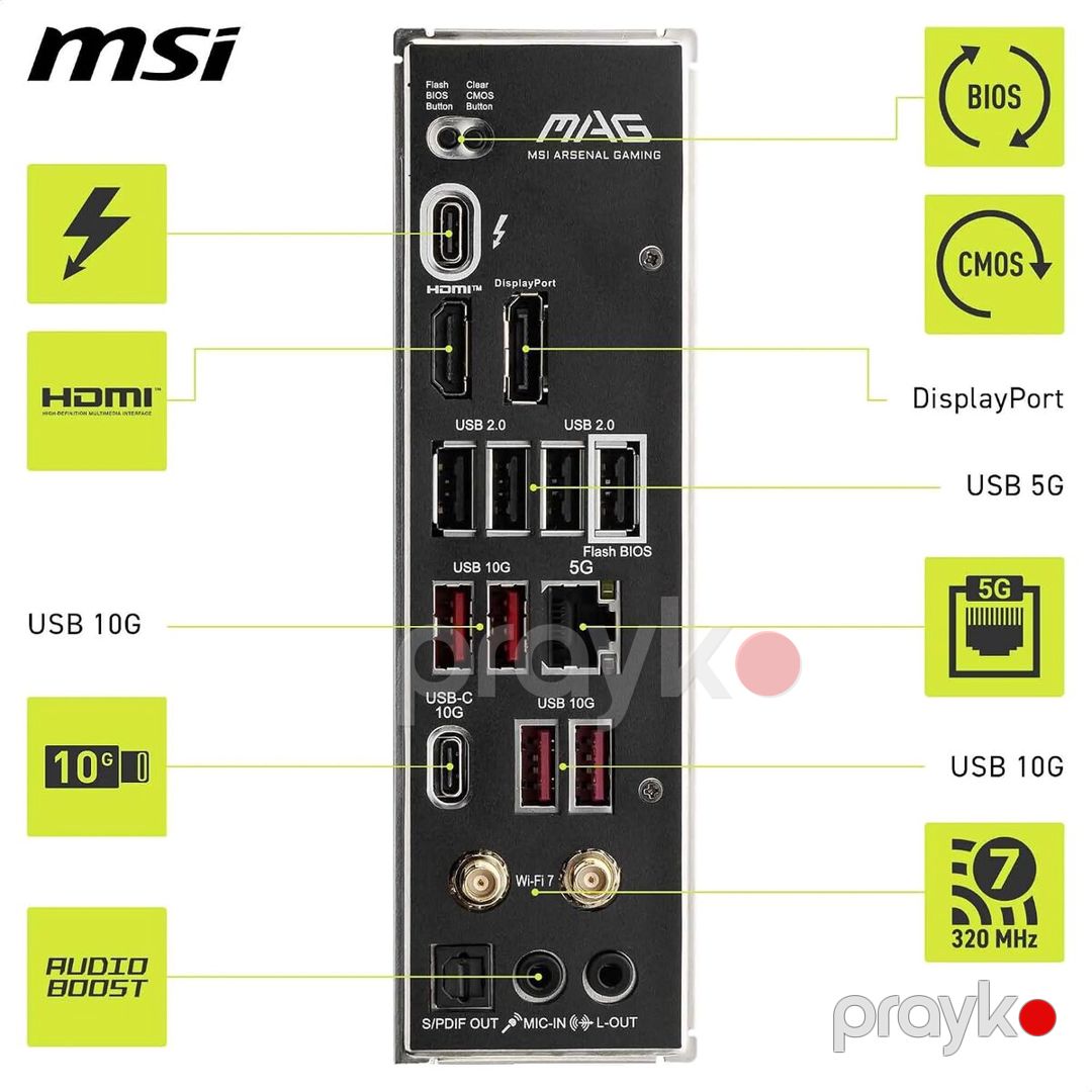 MSI MAG B860 Tomahawk WiFi — Kompüterlər və noutbuklar, Bakı (4)