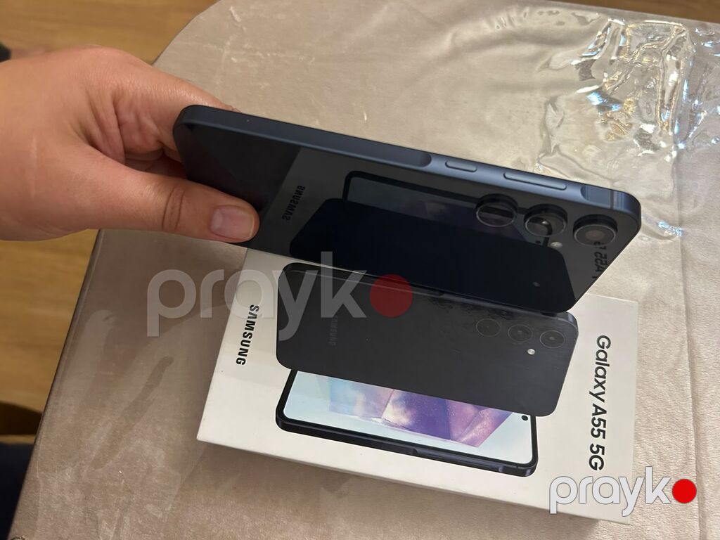 Samsung Galaxy A55 5G, 128 GB, rəng - Mavi, Barmaq izi — Samsung, Gəncə (4)