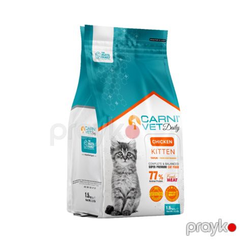 Quru yem Carni Vet Daily Cat Chicken, pişik balaları üçün, 1.5 kq — Bakı