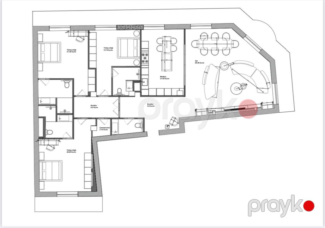 Satılır 4 otaqlı yeni tikili 213 m² — Mənzil, Bakı (2)