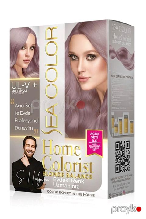 Saçlar üçün krem-boya Sea Color Sea Color Colorist Kit 6.7 UL-V+ Yumşaq bənövşəyi, 185 ml — Bakı