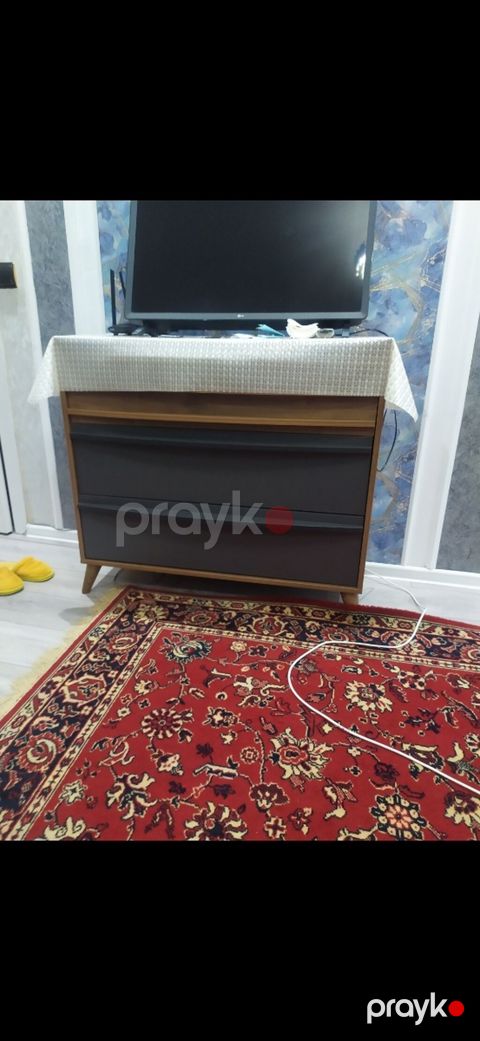 Mebel komodu – 3 çekmecəli, modern dizayn. - Rəng: tünd boz ön — Bakı