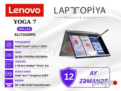 Lenovo Yoga 7 2-in-1 16ILL10 83JT0028RK — Bakı