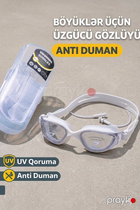 Üzgüçülük üçün eynək 2160445, ağ — Bakı