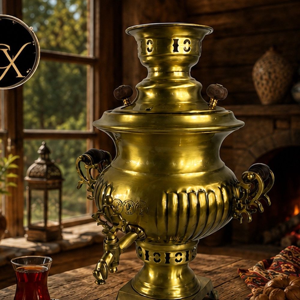 Samovar No brand, 3000 ml, Latun, Qızılı — Mallar, Bakı (3)