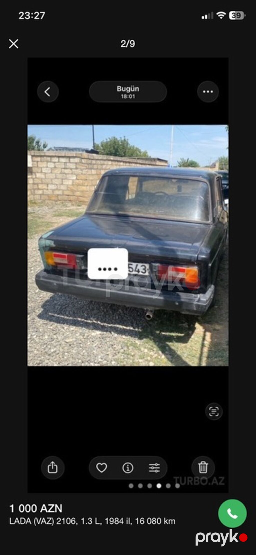 VAZ (Lada) 2106: 1.3 l 1982 il 16080 km Sedan — Avtomobillər, Ağdam (2)