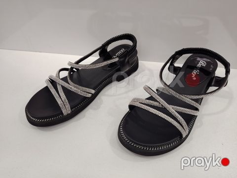 Qadınlar üçün sandalet 4935, qara, eko dəri, ölçü 38 — Bakı
