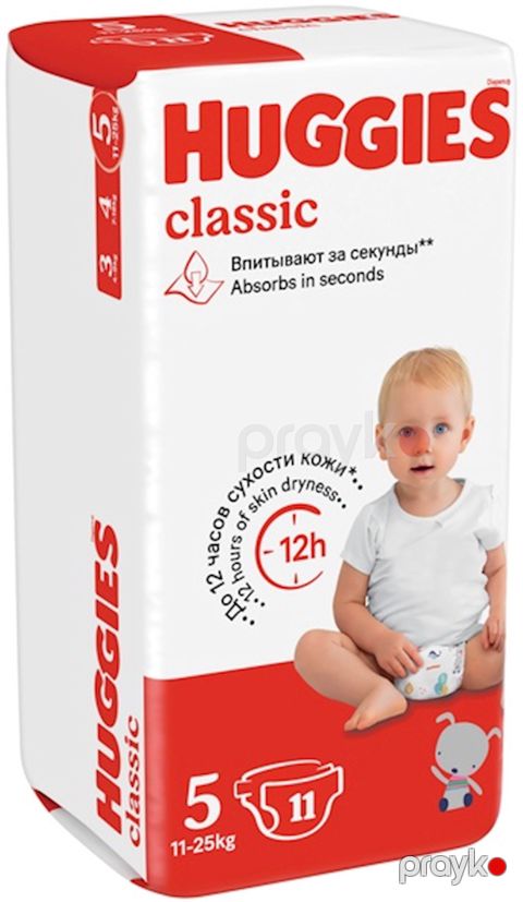 Uşaq bezləri Huggies Classic 5 11-25 kq 11 əd — Bakı