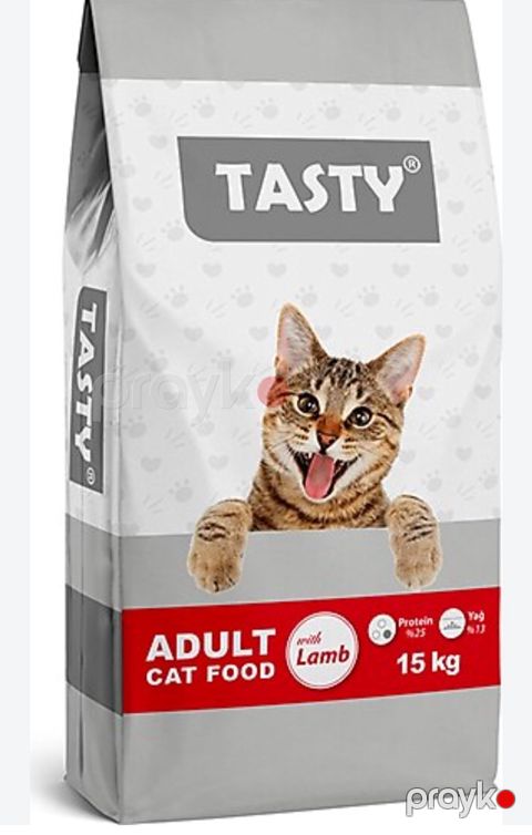 Pişiklər üçün yem Tasty Adult quzu əti ilə 15 kq — Bakı