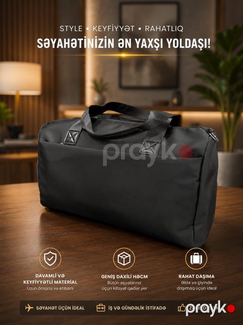 Yol çantası No brand, Qara, Poliester, 10 L, Uniseks — Bakı