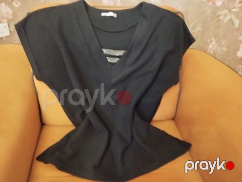 Qara qadın bluz/ponço tipli üst geyim- 18 azn,ölçü 46,48,50,52 — Bakı