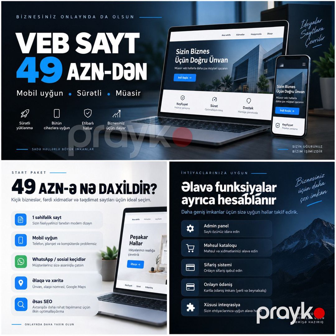 Web saytların hazırlanması — Reklama, IT, marketing, Bakı (2)
