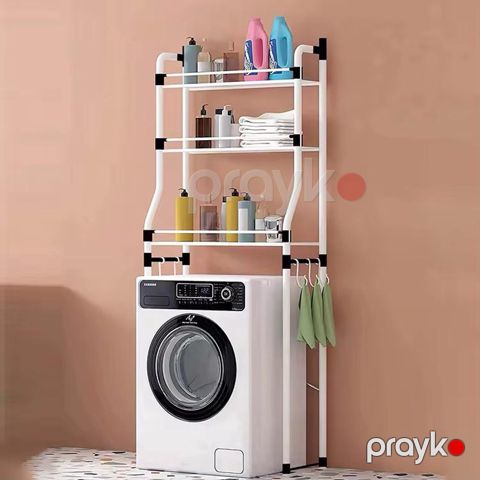 Hamam üçün stellaj nh_19avtyy, metal, ağ, 64x25x155 sm — Bakı