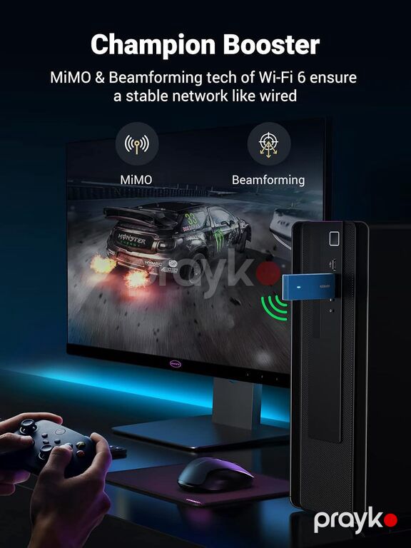AX1800 Dual-Band Wi-Fi 6 Adapteri Ugreen CM499 (90340)" — Periferik cihazlar, Bakı (5)