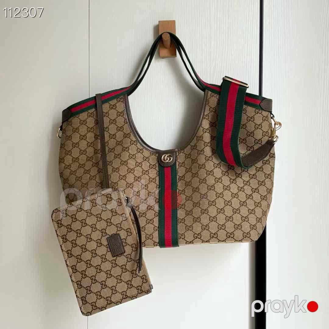 Gucci Ophidia Medium Tote – Klassik GG Canvas və İkonik Veb Detallı Çanta — Çantalar, çamadanlar, cüzdanlar, Bakı (3)