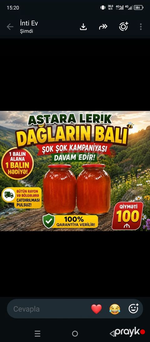 Məhsul: Astara–Lerik dağlarının balı - Təbii dağ çiçəklərindən — Bakı