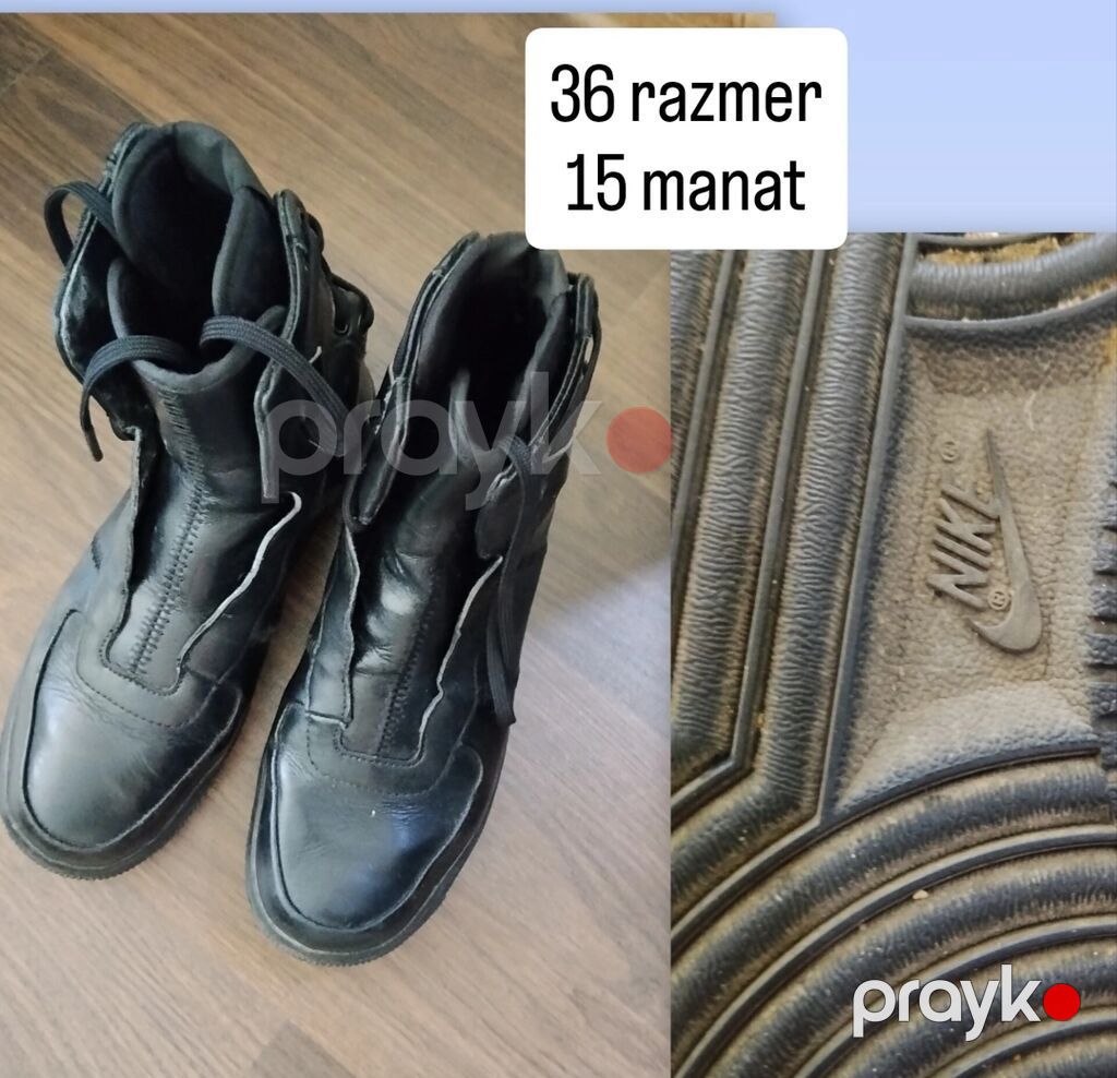 Rəng - Qara Tuflilər, Nike, Ölçü: 36, Qız üçün — Uşaq ayakkabısı, Bakı (2)