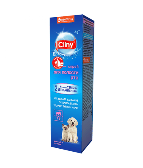 Sprey ağız boşluğu üçün it və pişiklər üçün Cliny 100 ml — Bakı