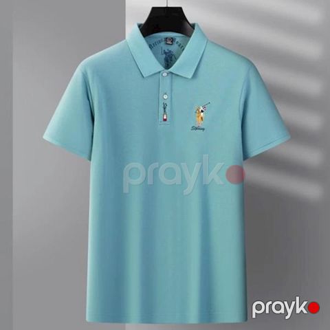 Kişilər üçün polo 44-788, mavi, pambıq, ölçü L — Bakı