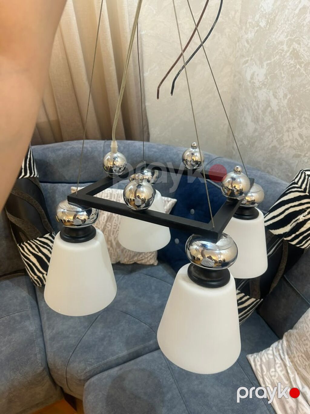 Çılçıraq, 5 lampa, Metal — Tavan is?qlar? v? cilc?raqlar, Gəncə (2)