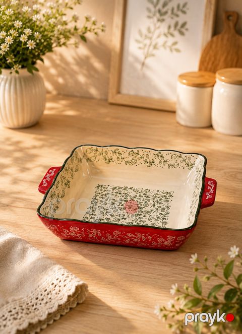Bişirmə qabı No brand, TORY-001972, Kvadrat, 2000 ml, Keramika — Bakı