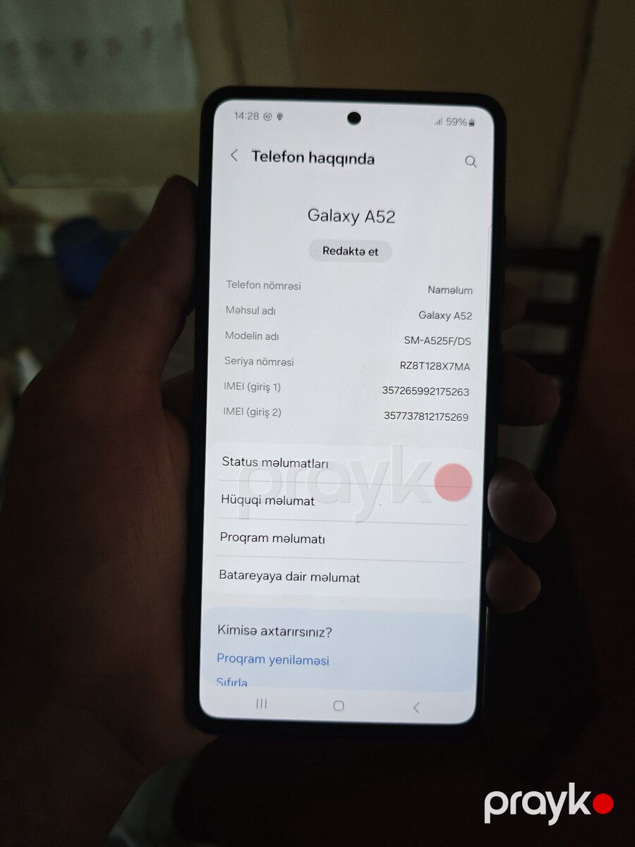 Samsung Galaxy A52 Awesome Black 128GB/4GB — Smartfonlar, Bakı (7)