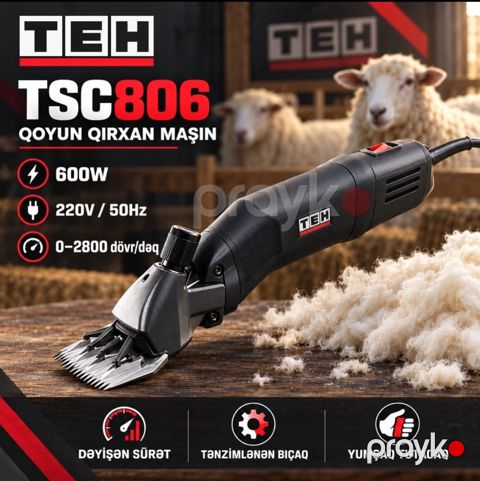 Qoyun qırxan maşın TEH TSC806 ABS plastik/metal — Bakı
