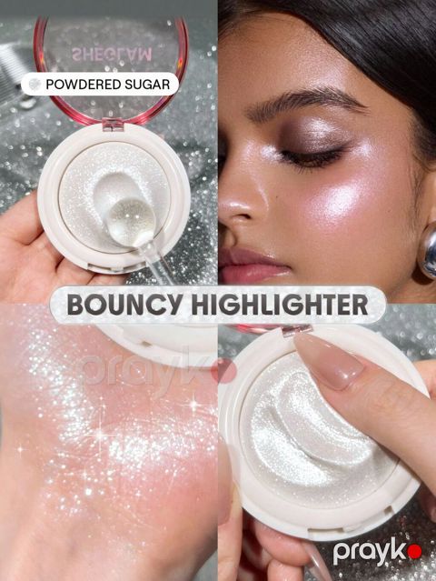 Sheglam Bouncy Highlighter – Powdered Sugar - Tekstura: “bouncy” — Masazır